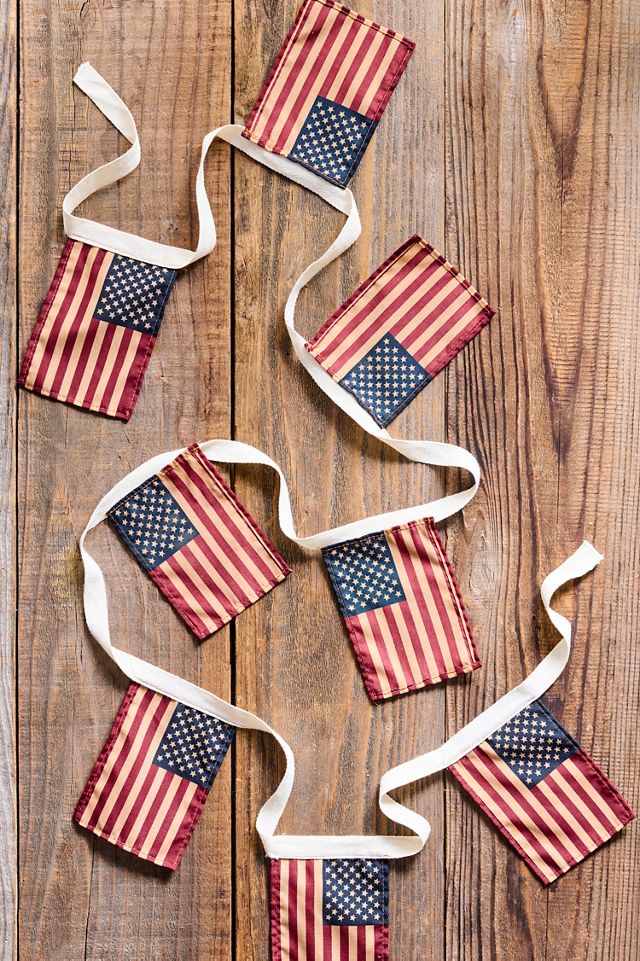 American Flags Cotton Garland #1