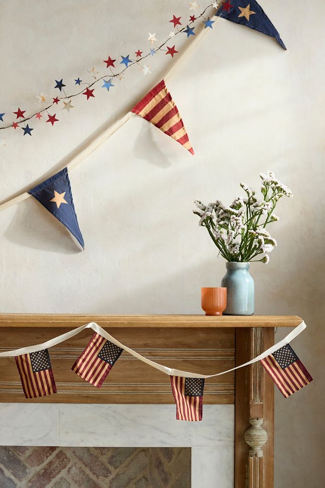 American Flags Cotton Garland #3