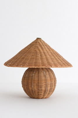 Anthropologie Hanalei Rattan Table Lamp