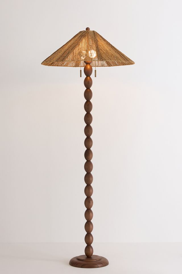 Alhambra Jute Floor Lamp | Modern Walnut & Jute Design