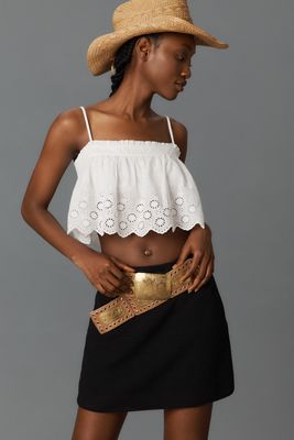 Z & L Western Square Studded Leather Belt