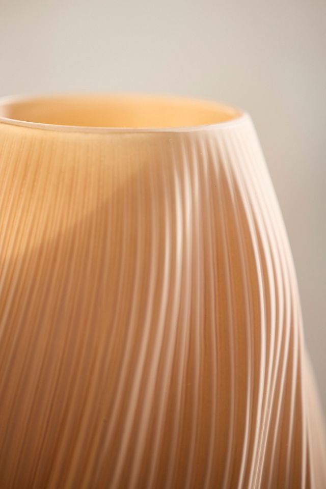 Matte Ribbed Wave Vase #1