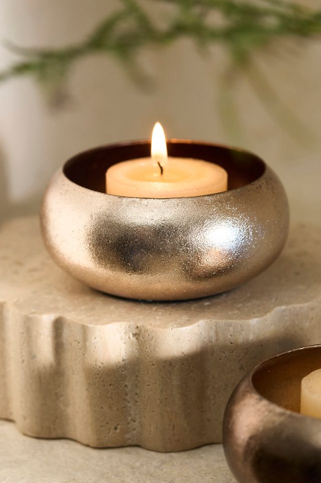 Metallic Iron Tealight Holder #1