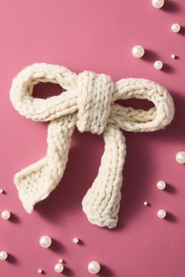 Knit Bow Ornament