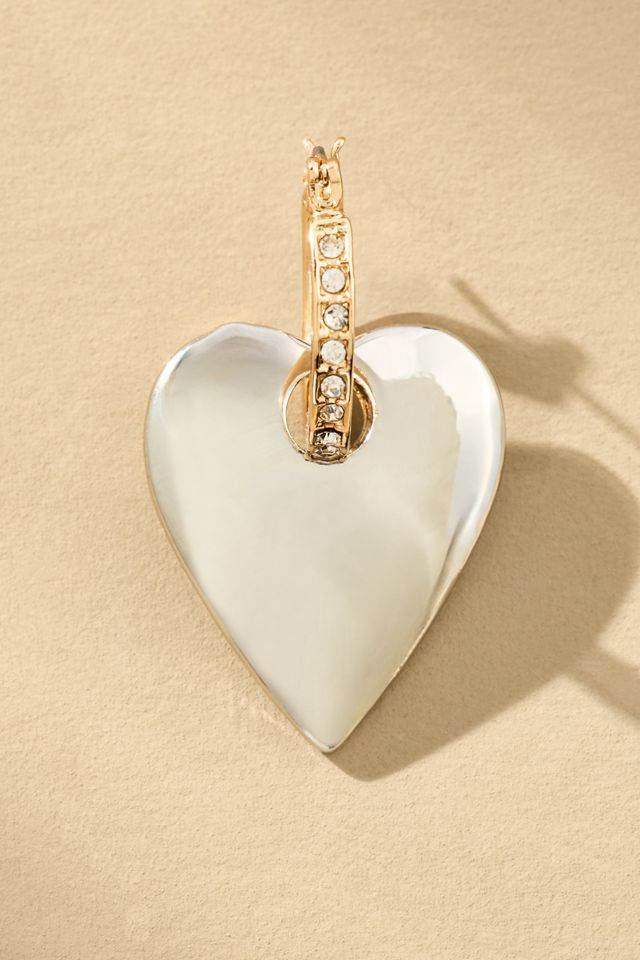 Heart Huggie Hoop Earrings #1