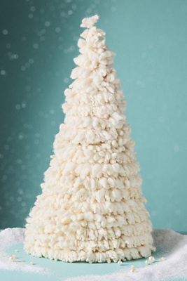Anthropologie Knit Tabletop Tree In White