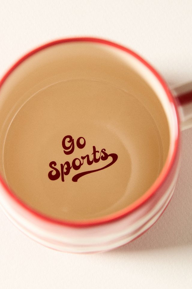 Go Sports! Handpainted Stoneware Mug | Anthropologie