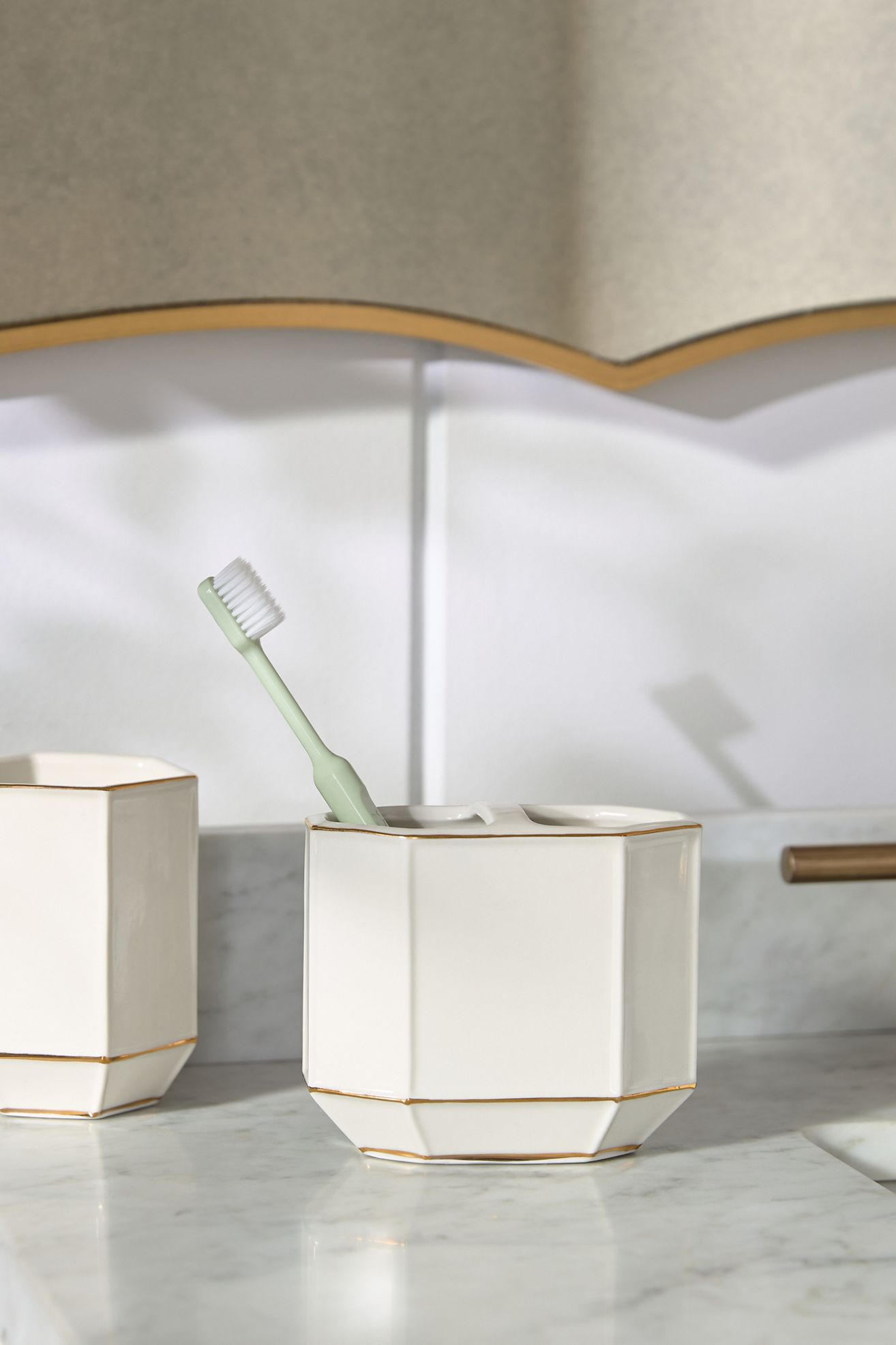 St. Honore Porcelain Toothbrush Holder - Cream, One Size
