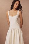 Hutch Sleeveless Scoop-Neck Drop-Waist Jacquard Maxi Dress