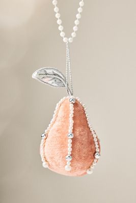 Pearled Pear Ornament