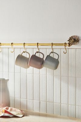 Demeter Brass Pot Rack Utensil Rail