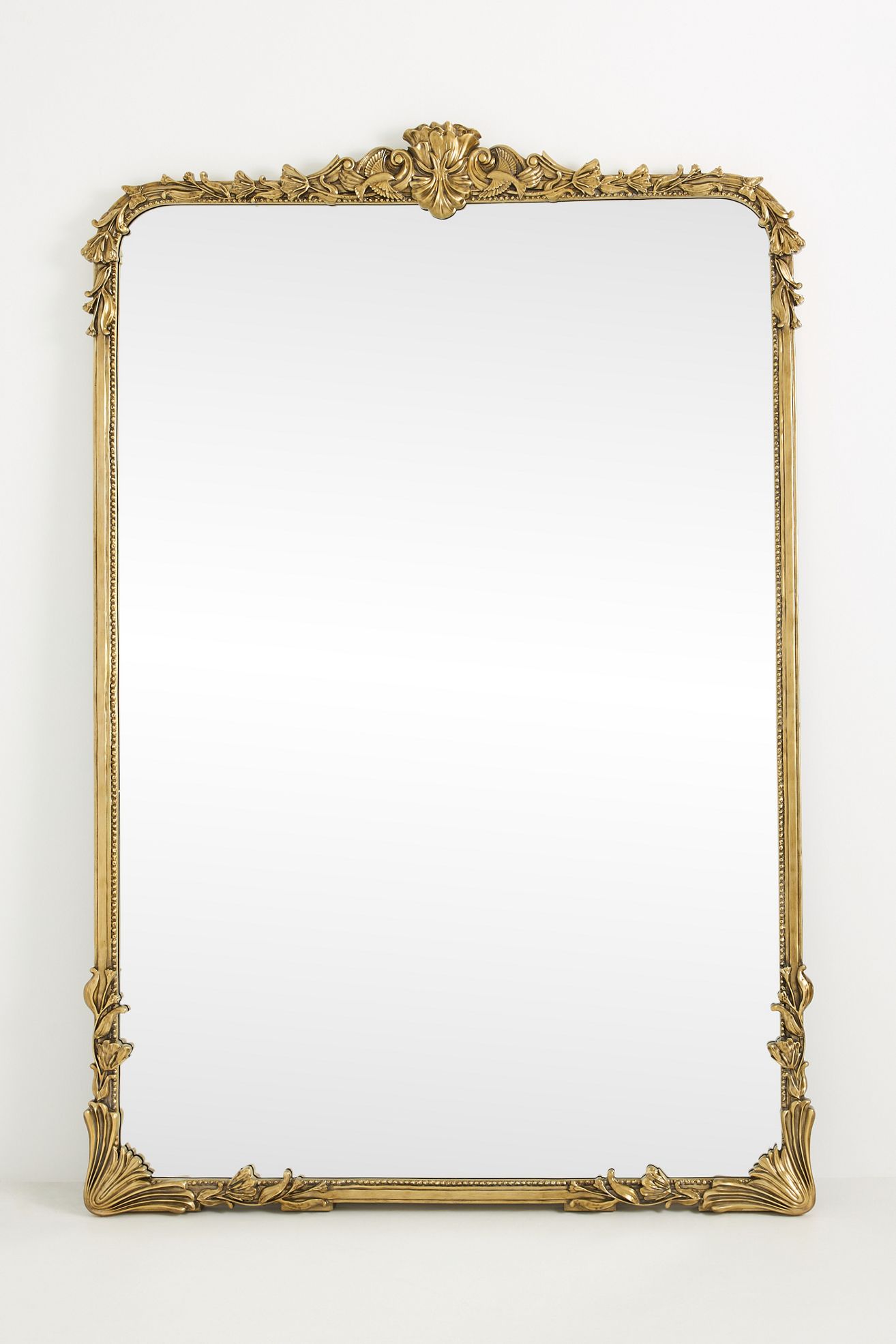 The Vintage Mila Grand Oversized Floor Mirror - Gold, Standard, One Size