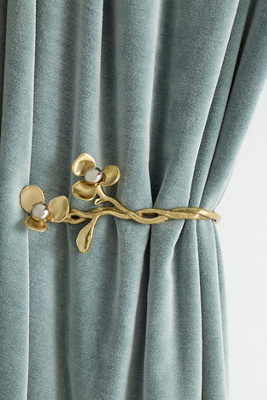Elwood Mixed Metal Floral Tieback - Right & Left