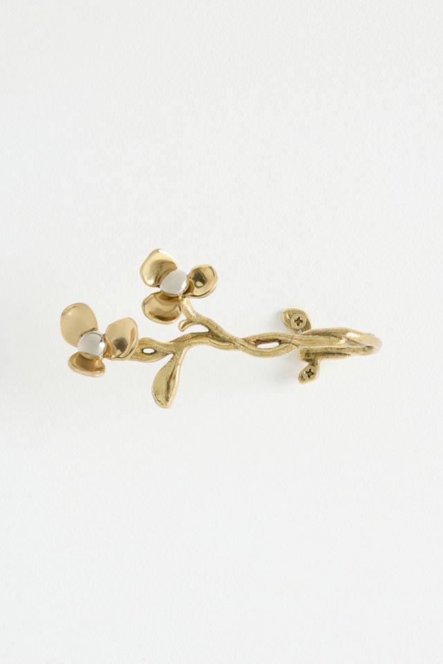 Elwood Mixed Metal Floral Tieback #1