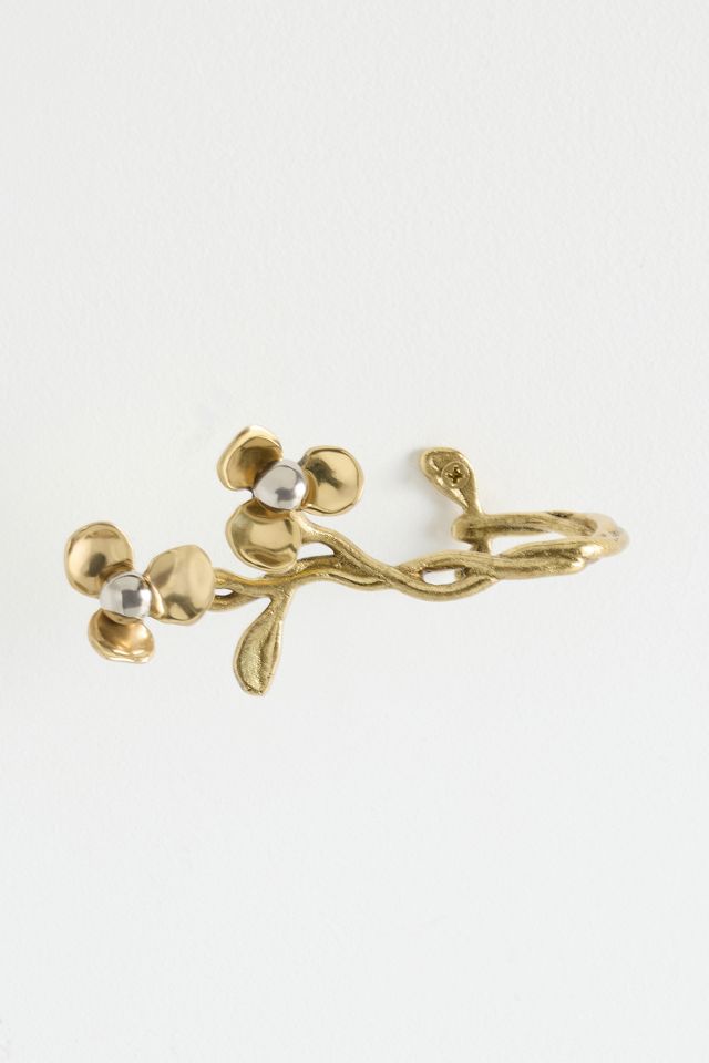 Elwood Mixed Metal Floral Tieback #2
