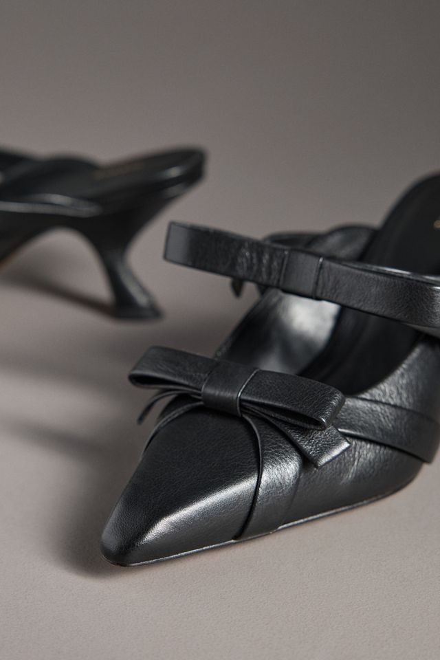 Maeve Double Bow Heeled Mules