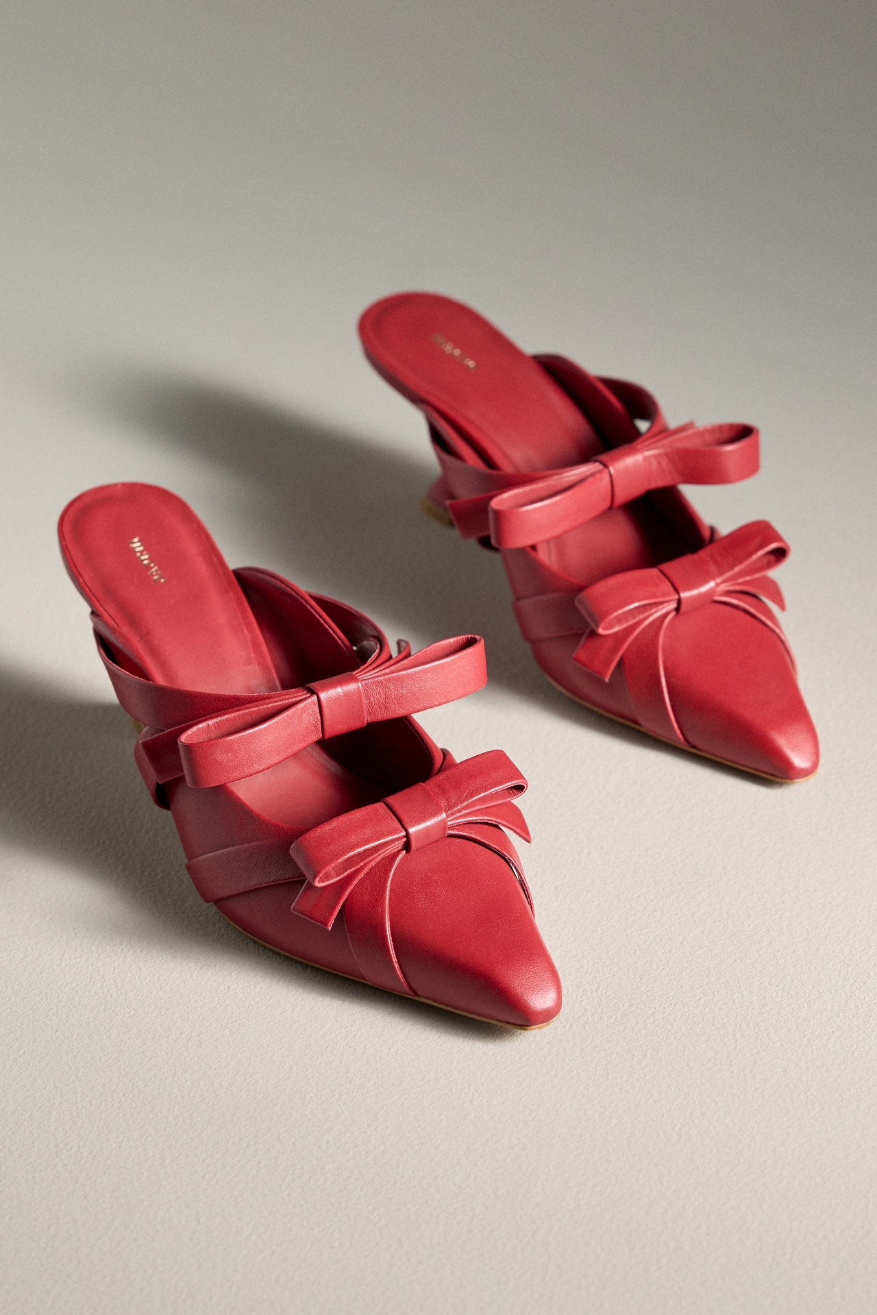 Maeve Double Bow Heeled Mules