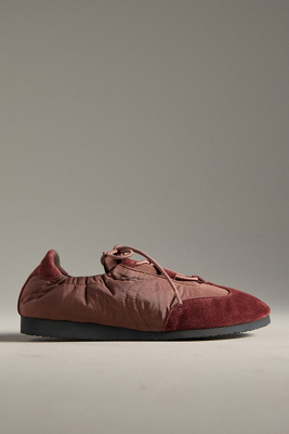 Naguisa Raluca Lace-up Scrunch Sneakers In Brown