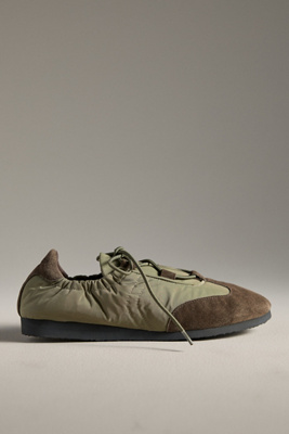 Naguisa Raluca Lace-up Scrunch Sneakers In Green
