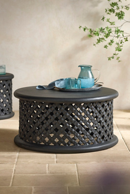 Terrain Naples Stone Coffee Table In Black
