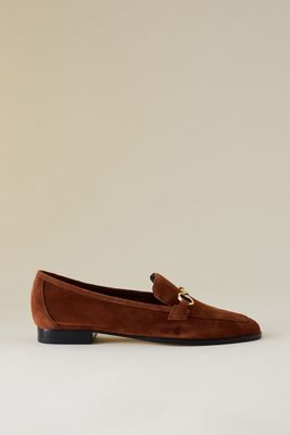 Maeve Slim Leather Loafers