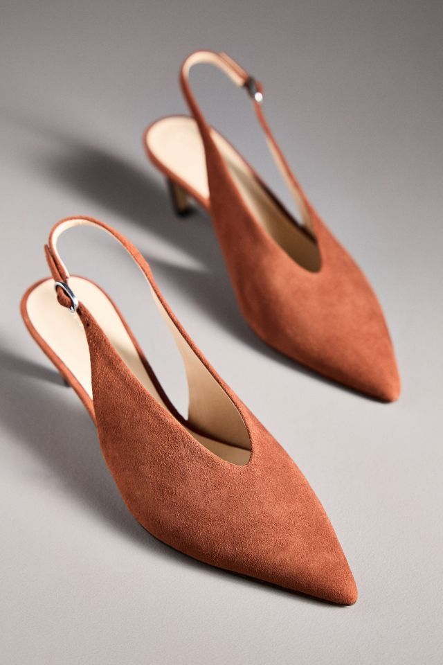By Anthropologie Pointed-Toe Slingback Pumps #1