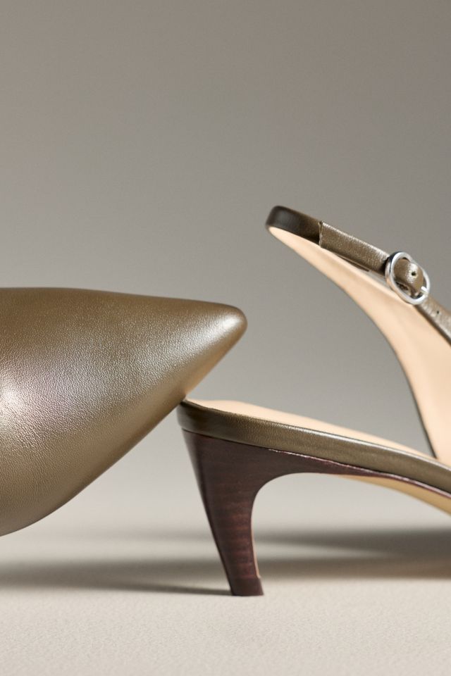 By Anthropologie Pointed-Toe Slingback Pumps