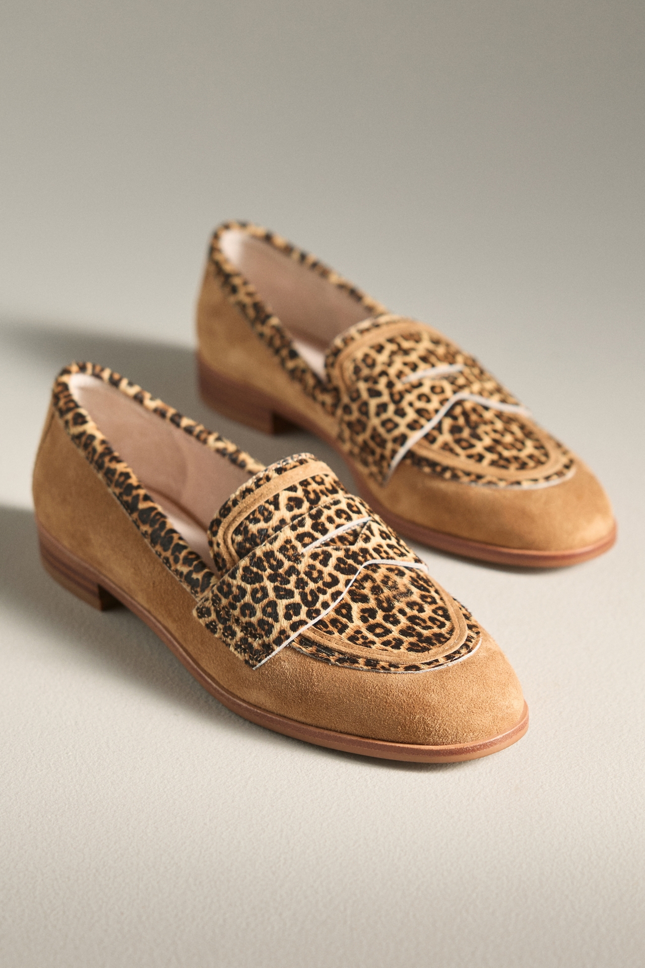 Cecelia New York Kali Suede Leopard-Print Loafers