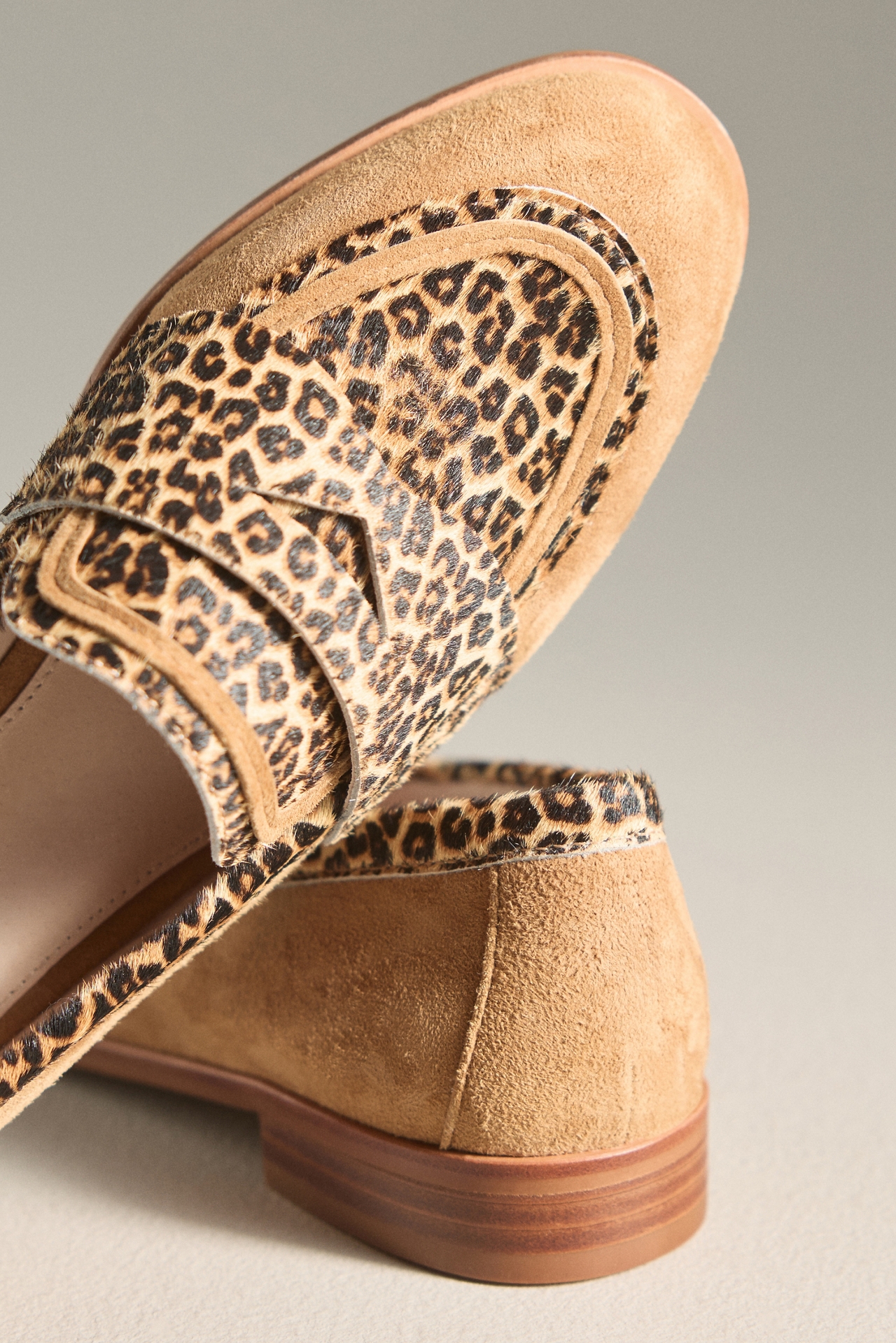 Cecelia New York Kali Suede Leopard-Print Loafers