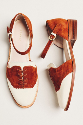 Cecelia New York Lemon Ankle-strap Flats In Multi