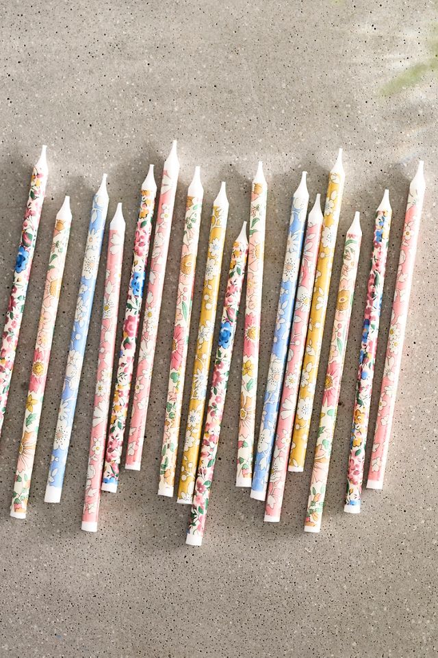 Liberty Print Birthday Candles, Set of 16 #1