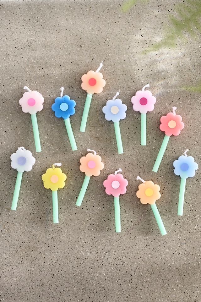 Daisy Birthday Candles, Set of 12 #1