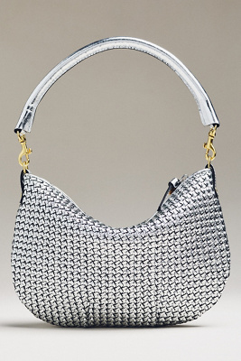 Clare V Petite Moyen Messenger Bag In Silver