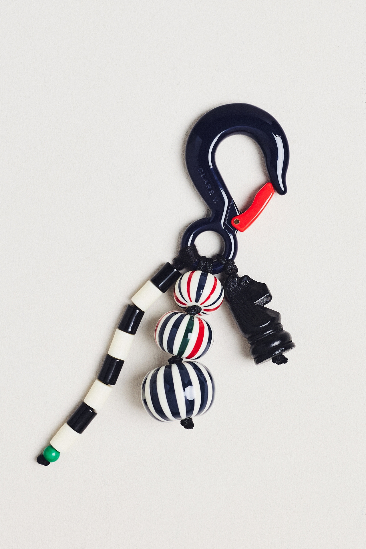 Clare V. Beaded Stripe Fob Charm