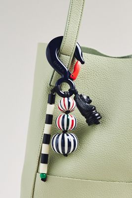 Clare V. Beaded Stripe Fob Charm