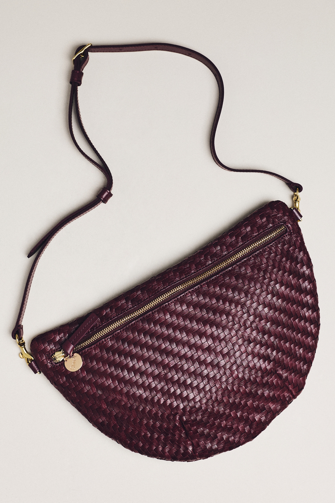 Clare V. Woven Leather Grande Fanny Bag