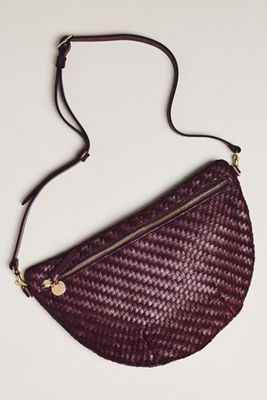 Clare V. Woven Leather Grande Fanny Bag