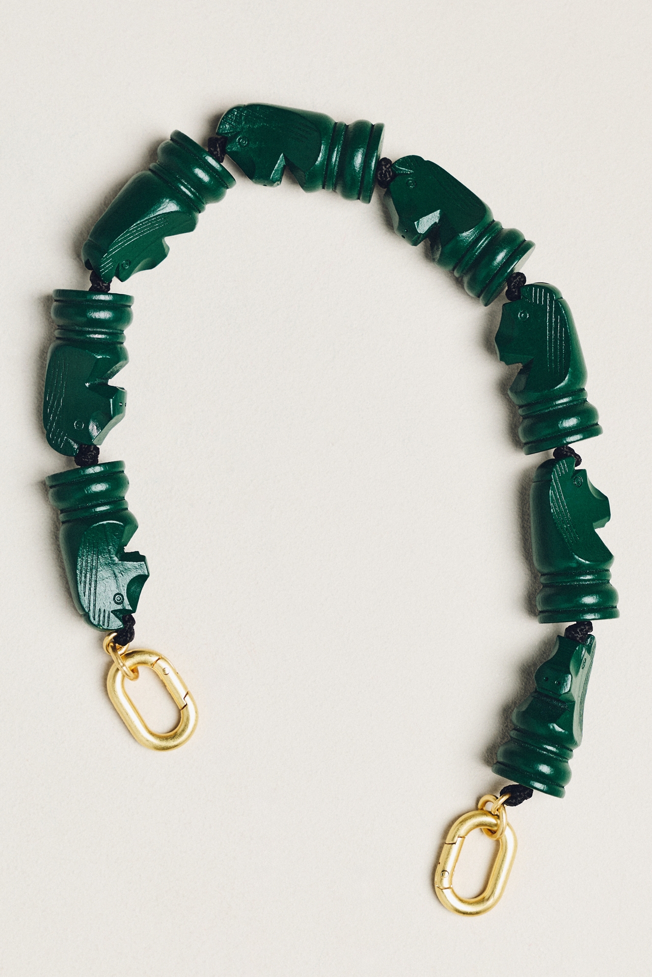 Clare V. Wooden Knights Shortie Bag Strap