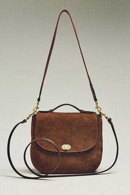 Clare V Top-handle Turnlock Louis Satchel Bag In Brown