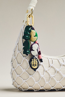 Clare V Cameo Fob Bag Charm In Neutral