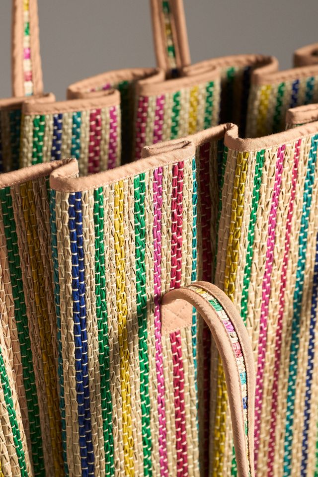 Lorna Murray Pleated Tropez Raffia Tote
