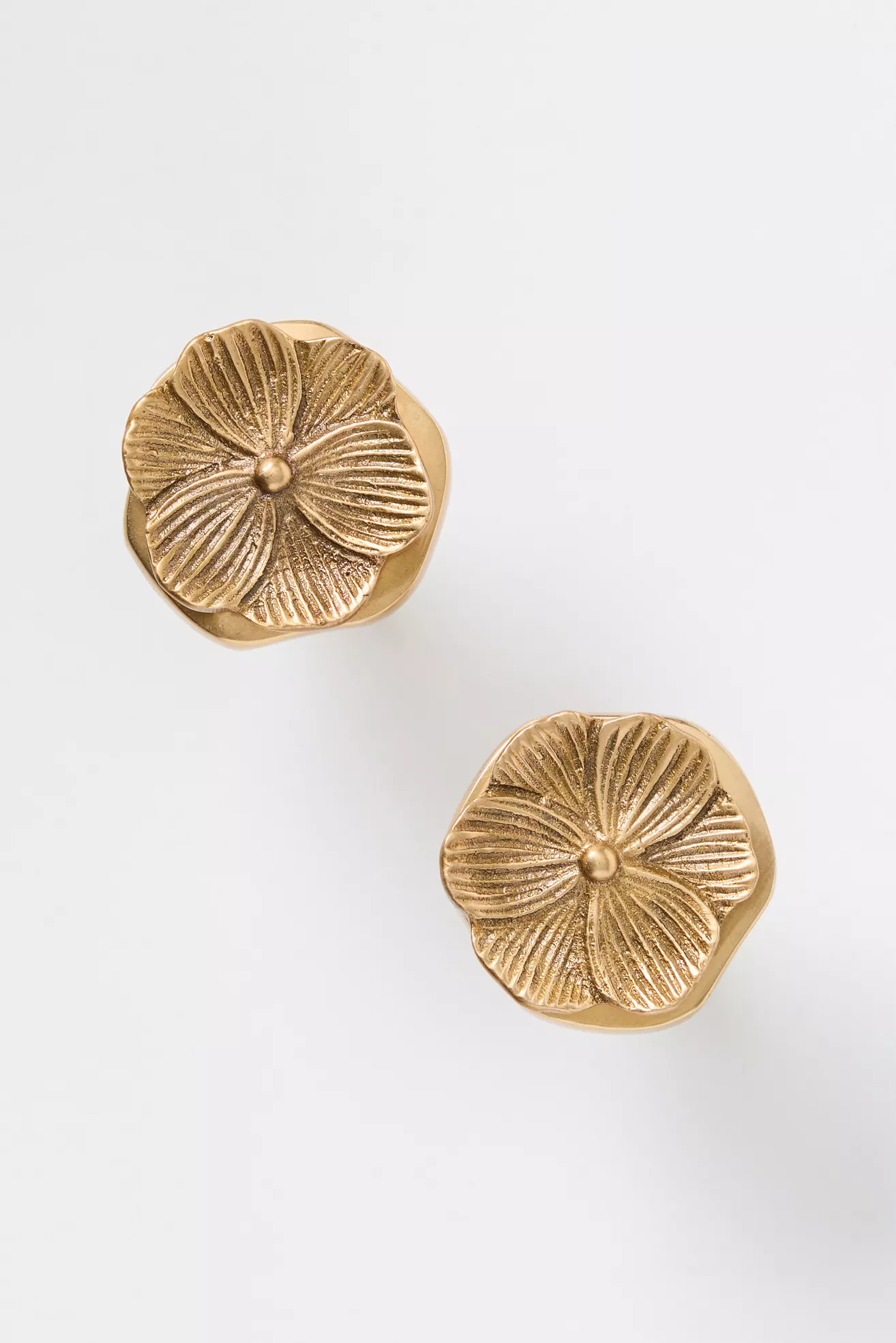 Thea Floral Solid Brass Knobs, Set of 2 - thumbnail 2