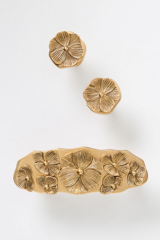 Thea Floral Solid Brass Handle #2