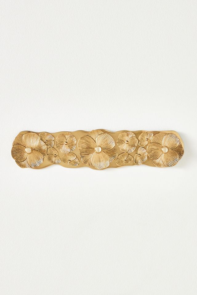 Thea Floral Solid Brass Hook Rack #1