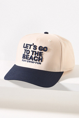 KENZ KUSTOMZ LET'S GO TO THE BEACH EMBROIDERED TRUCKER HAT 