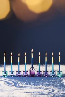 Kerzenleuchter aus geschliffenem Glas