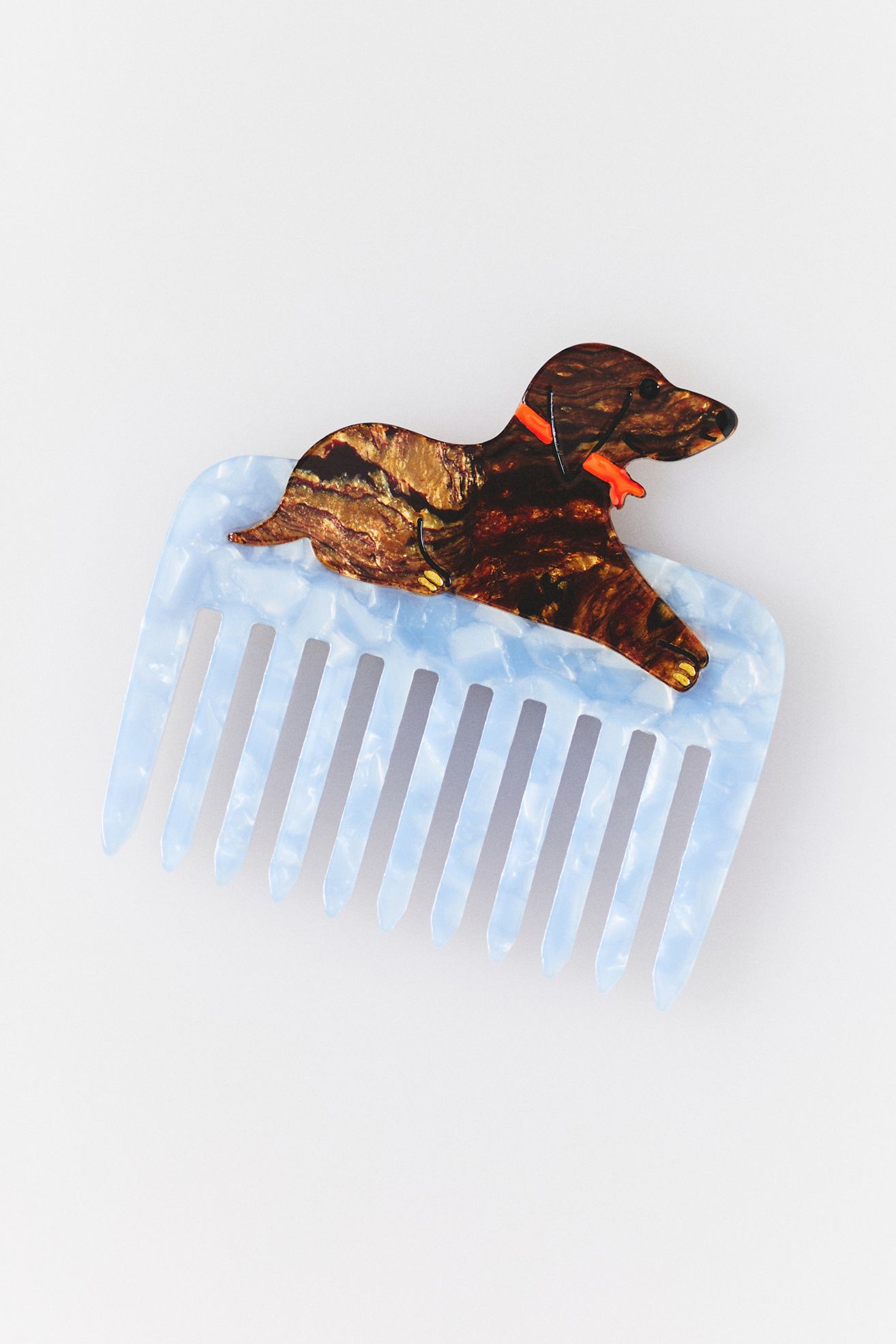 Solar Eclipse Handpainted Pocket Comb - Dachsund, One Size
