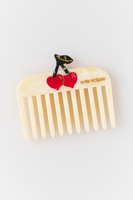 Solar Eclipse Handpainted Pocket Comb In Multi
