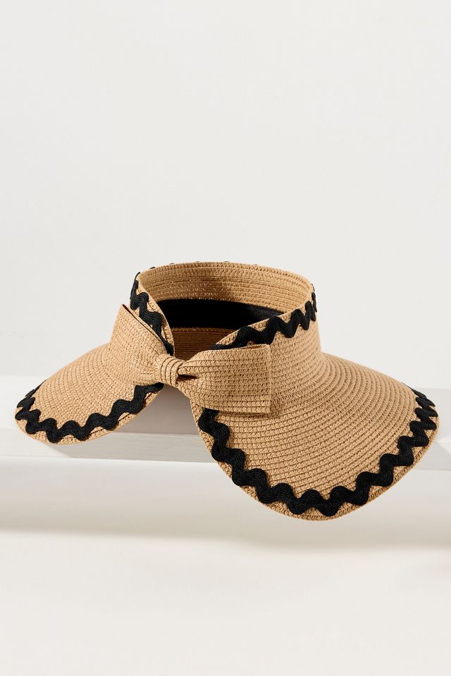 Ric Rac Straw Visor | Anthropologie UK