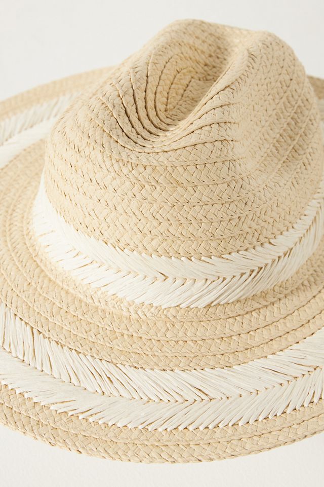 Feathered Stitch Straw Rancher #2